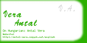 vera antal business card